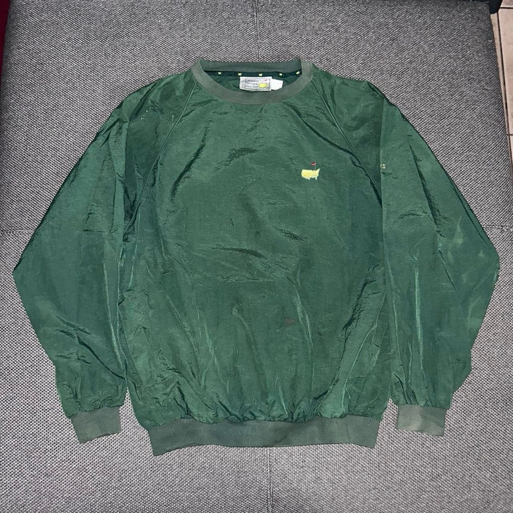 Vintage 90s Augusta National Golf Club Masters Green Pullover Windbreaker XL